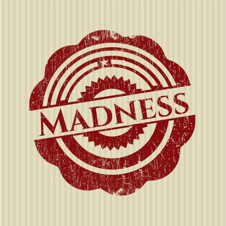 Madness rubber seal with grunge texture