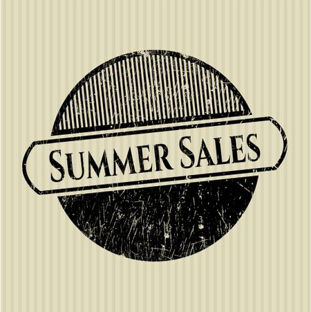 Summer Sales rubber seal with grunge texture