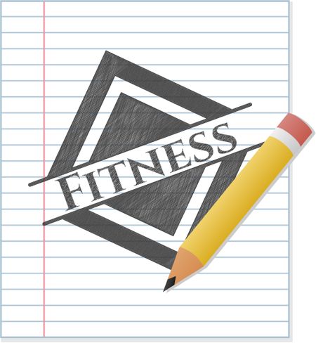 Fitness pencil emblem