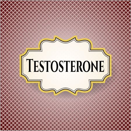Testosterone retro style card, banner or poster