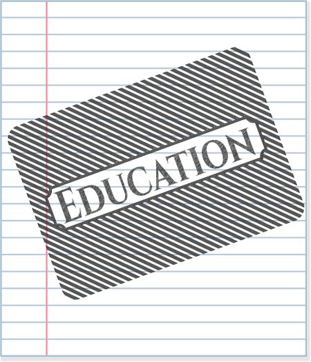 Education pencil emblem