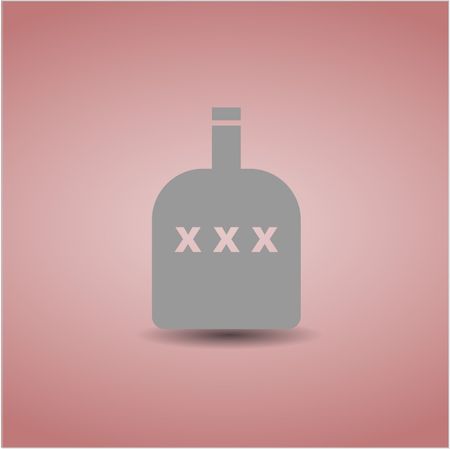 Bottle of alcohol icon vector illustration