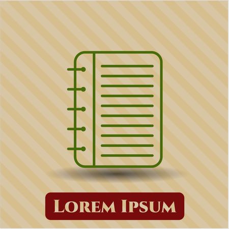 Note Book vector icon or symbol