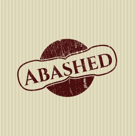 Abashed rubber stamp with grunge texture