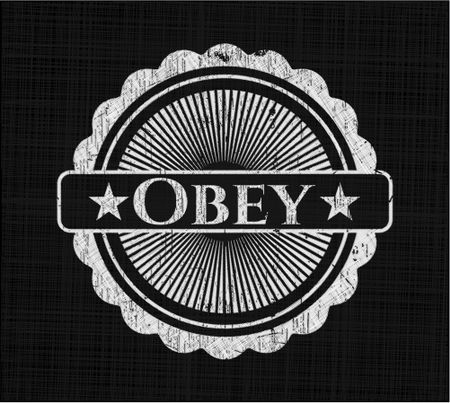 Obey with chalkboard texture