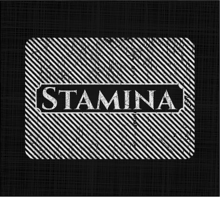 Stamina chalkboard emblem written on a blackboard