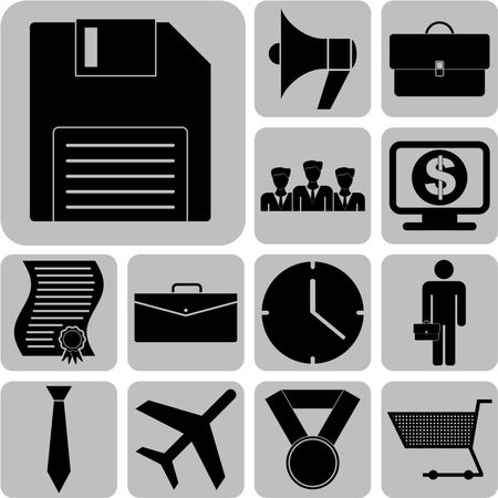 Set of 13 business icons. Universal and Standard Icons.