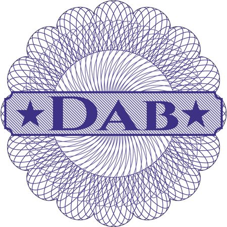 Dab inside money style emblem or rosette