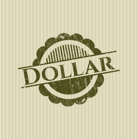 Dollar grunge style stamp