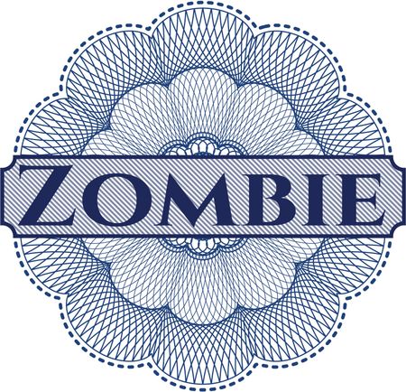 Zombie inside money style emblem or rosette