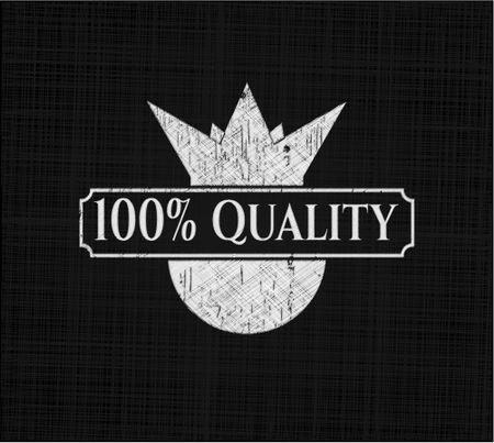 100% Quality chalk emblem, retro style, chalk or chalkboard texture