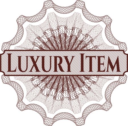 Luxury Item rosette or money style emblem