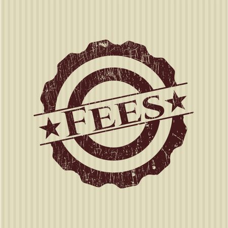 Fees rubber stamp with grunge texture