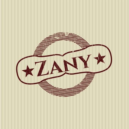 Zany rubber stamp with grunge texture