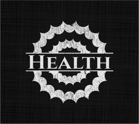 Health with chalkboard texture