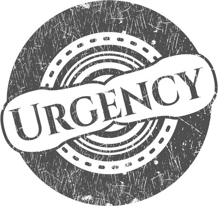 Urgency rubber stamp with grunge texture
