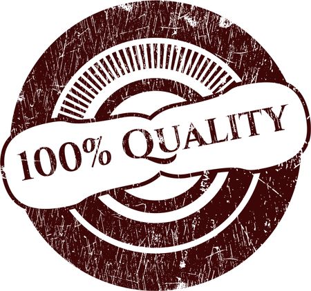 100% Quality grunge style stamp