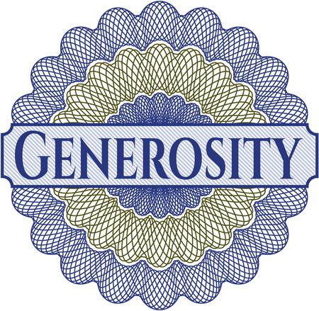 Generosity money style rosette