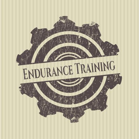 Endurance Training rubber stamp with grunge texture