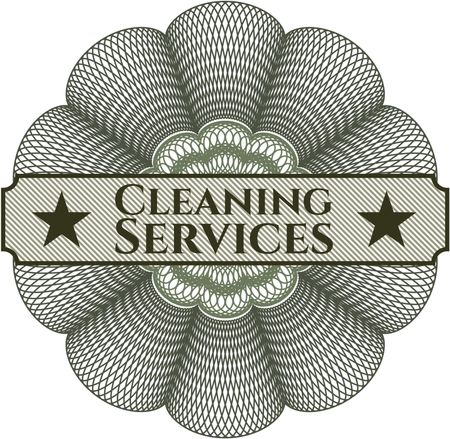 Cleaning Services money style rosette