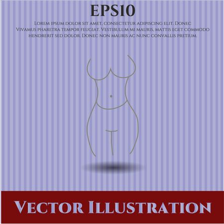 Female Silhouette vector icon