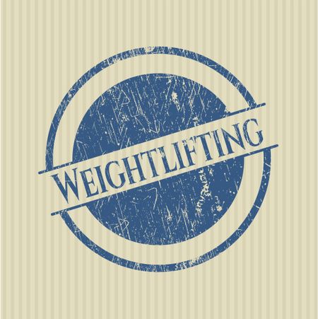Weightlifting grunge stamp