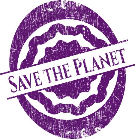 Save the Planet rubber stamp