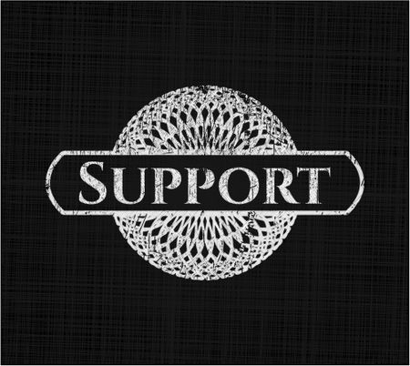 Support with chalkboard texture