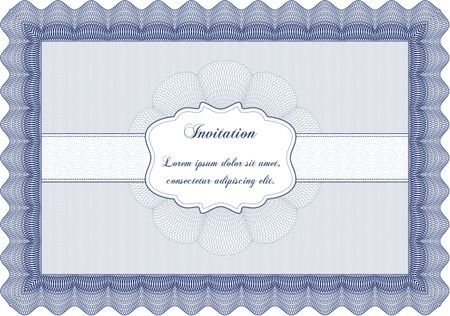 Retro invitation template. With complex linear background. Border, frame. Artistry design. 