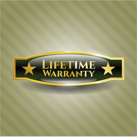 Life Time Warranty gold badge or emblem