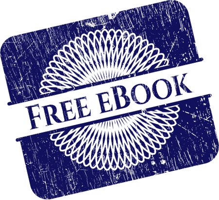 Free eBook rubber stamp with grunge texture