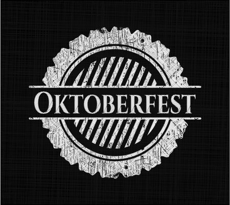 Oktoberfest written on a blackboard