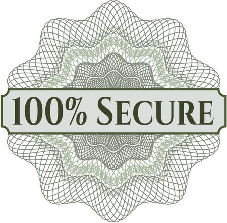 100% Secure written inside rosette