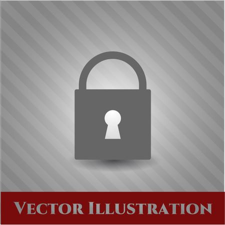 Closed Lock vector icon or symbol