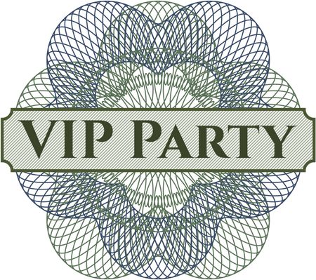 VIP Party abstract linear rosette