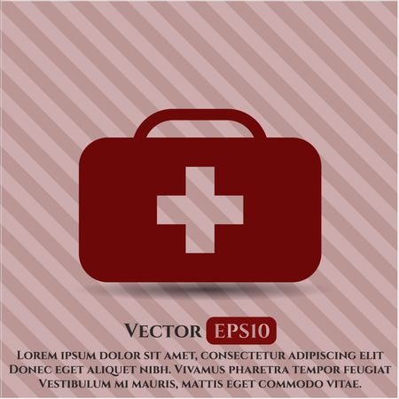 Medical briefcase icon vector illustration