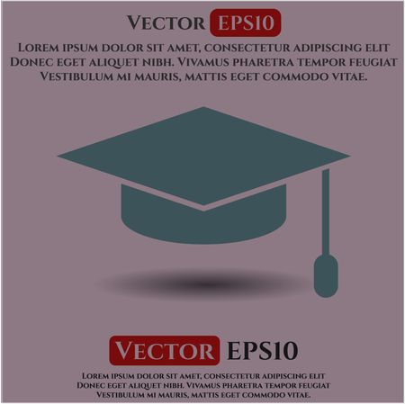 Graduation cap icon vector illustration