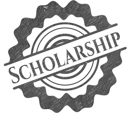 Scholarship pencil strokes emblem