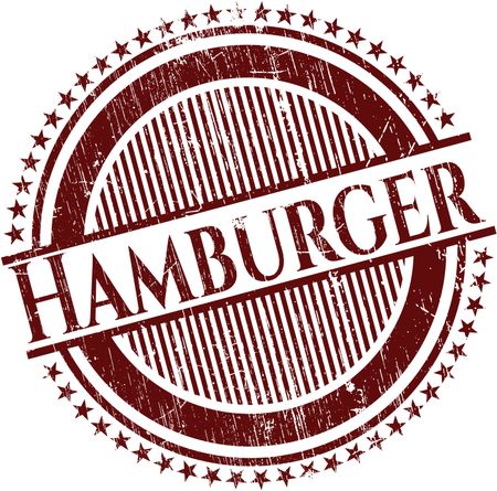 Hamburger rubber grunge stamp