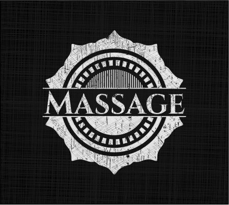 Massage written with chalkboard texture