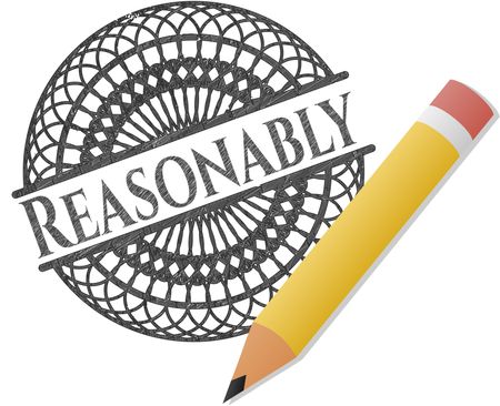 Reasonably emblem drawn in pencil