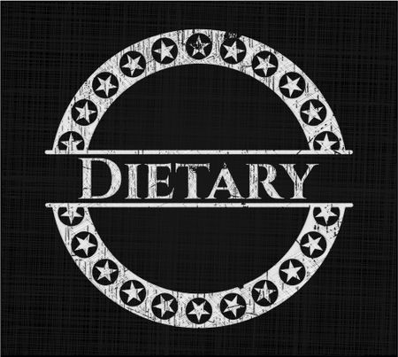 Dietary chalkboard emblem