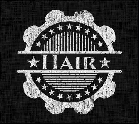 Hair written with chalkboard texture