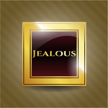Jealous golden emblem or badge
