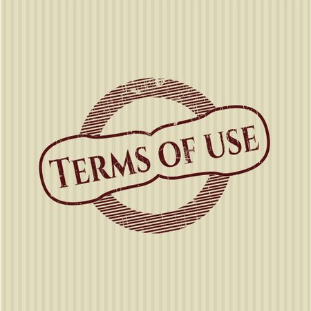 Terms of use rubber texture