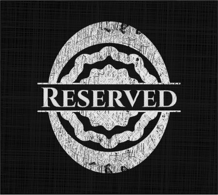 Reserved on blackboard