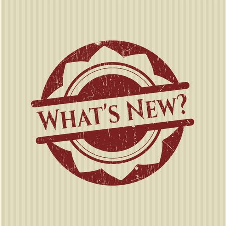 What's New? rubber stamp