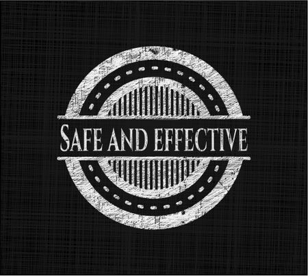 Safe and effective chalkboard emblem on black board