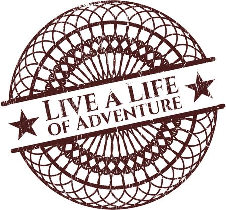 Live a Life of Adventure rubber grunge texture stamp