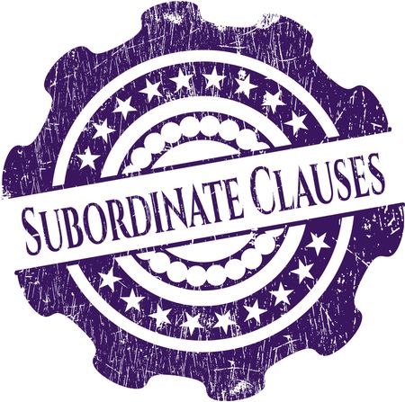 Subordinate Clauses grunge stamp